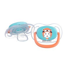 Пустушка силіконова BEBE CONFORT 2 шт Physio Air Dummy Traveller 6/18 синя та помаранчева