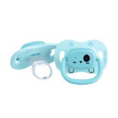 Пустушка силіконова з поворотною базою BEBE CONFORT 2 шт 0/6 Minimalistic Animals синя Пустушка силіконова з поворотною базою BEBE CONFORT 2 шт 0/6 Minimalistic Animals синя
