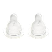 Силіконова соска до пляшечки для годування Difrax S-bottle Natural середня (2шт) Силіконова соска до пляшечки для годування Difrax S-bottle Natural середня (2шт)