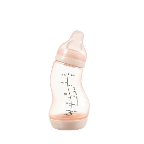 Антиколікова пляшечка для годування із силіконовою соскою 170 мл Difrax S-bottle Natural, Blossom