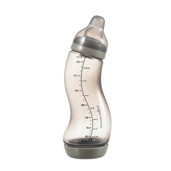 Антиколікова пляшечка із силіконовою соскою 310 мл Difrax S-bottle Wide, Clay Антиколікова пляшечка із силіконовою соскою 310 мл Difrax S-bottle Wide, Clay