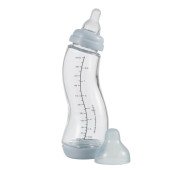 Скляна антиколікова пляшечка із силіконовою соскою 250 мл Difrax S-bottle Natural, Blue Скляна антиколікова пляшечка із силіконовою соскою 250 мл Difrax S-bottle Natural, Blue