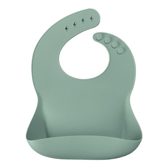 Нагрудник силіконовий 100% MinikOiOi BASICS - River Green Нагрудник силіконовий 100% MinikOiOi BASICS - River Green