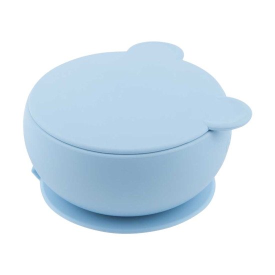 Глибока тарілка з кришкою на присосці MinikOiOi Bowly - Mineral Blue Глибока тарілка з кришкою на присосці MinikOiOi Bowly - Mineral Blue