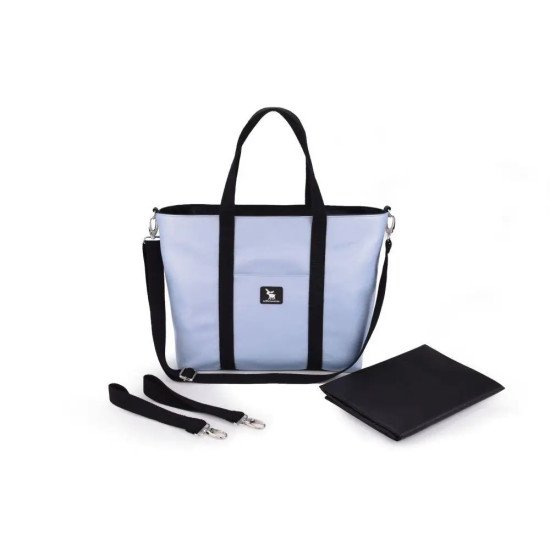 Сумка для коляски Cottonmoose Shopper 750/151 pearl blue leather голубой Сумка для коляски Cottonmoose Shopper 750/151 pearl blue leather голубой