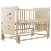 Ліжко Babyroom Ведмедик M-02 маятник, відкидний бік бук слонова кістка