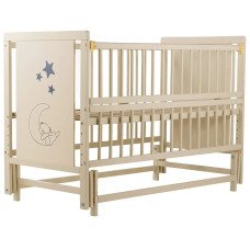 Ліжко Babyroom Ведмедик M-02 маятник, відкидний бік бук слонова кістка Ліжко Babyroom Ведмедик M-02 маятник, відкидний бік бук слонова кістка