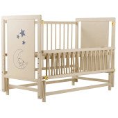 Ліжко Babyroom Ведмедик M-02 маятник, відкидний бік бук слонова кістка