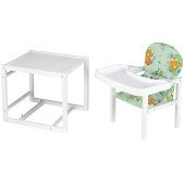 Стільчик-трансформер Babyroom Поні-240 білий зелений (ведмедики та бджілки) Стільчик-трансформер Babyroom Поні-240 білий зелений (ведмедики та бджілки)