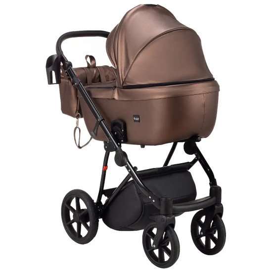 Коляска 2 в 1 Bair Infinity кожа 100% BI-02- AMO bronze pearl (бронза перламутр)