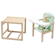 Стульчик-трансформер Babyroom Пони-230 eko зелёный (мишки и пчелки)