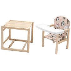 Стульчик-трансформер Babyroom Пони-230 eko бежевый (совы)