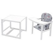 Стульчик-трансформер Babyroom Пони-240 белый серый (собачки) Стульчик-трансформер Babyroom Пони-240 белый серый (собачки)