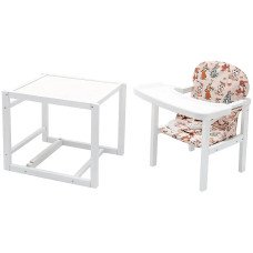 Стільчик-трансформер Babyroom Поні-240 білий бежевий (зайчики)