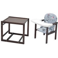 Стульчик-трансформер Babyroom Пони-220 тонированный серый (собачки)