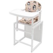 Стульчик-трансформер Babyroom Пони-240 белый бежевый (совы)