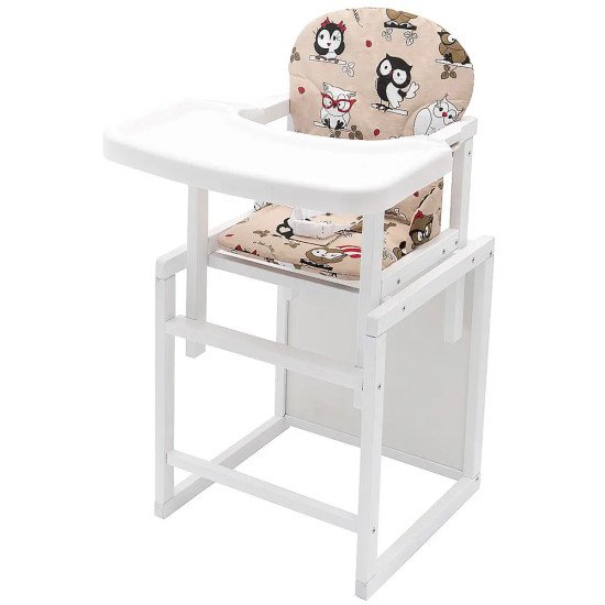 Стульчик-трансформер Babyroom Пони-240 белый бежевый (совы)