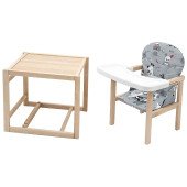 Стільчик-трансформер Babyroom Поні-230 eko сірий (собачки) Стільчик-трансформер Babyroom Поні-230 eko сірий (собачки)