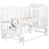 Кровать Babyroom Жирафік DJMO-02 маятник, откидной бок бук белый Кровать Babyroom Жирафік DJMO-02 маятник, откидной бок бук белый