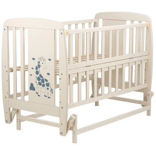 Ліжко Babyroom Жирафік DJMO-02 маятник, відкидний бік бук слонова кістка Ліжко Babyroom Жирафік DJMO-02 маятник, відкидний бік бук слонова кістка