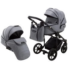 Коляска 2 в 1 Adamex Porto Light Tip TK-60 темно-серый