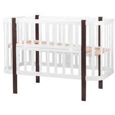 Ліжко Babyroom Місяць 120x60 білий / венге