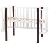 Ліжко Babyroom Місяць 120x60 білий / венге