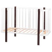 Ліжко Babyroom Місяць 120x60 білий / венге