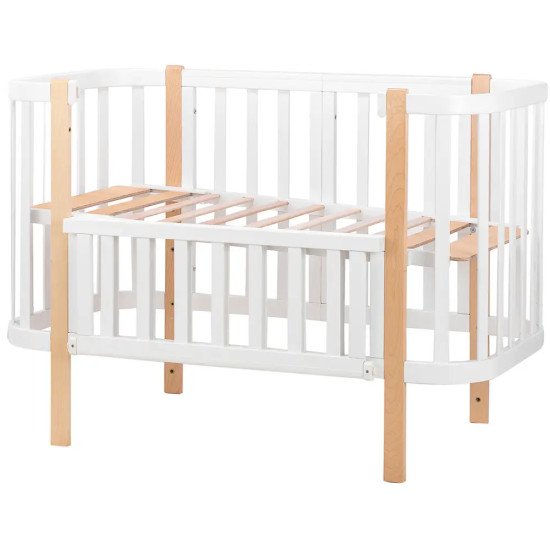 Кровать Babyroom Місяць 120x60 белый / натуральный