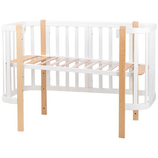 Кровать Babyroom Місяць 120x60 белый / натуральный