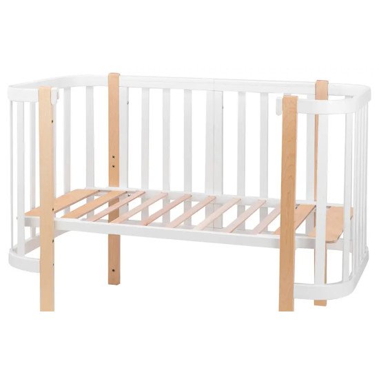 Кровать Babyroom Місяць 120x60 белый / натуральный