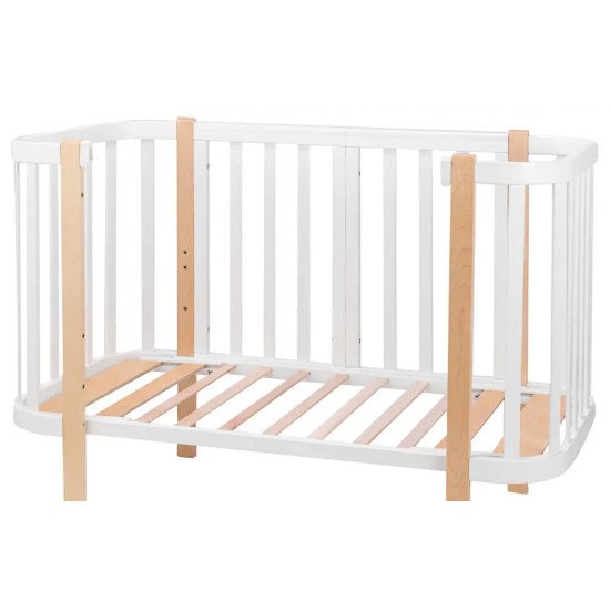 Кровать Babyroom Місяць 120x60 белый / натуральный