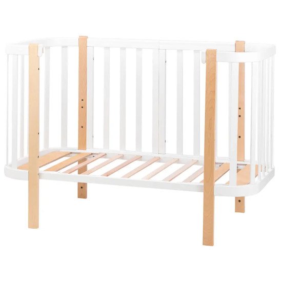Кровать Babyroom Місяць 120x60 белый / натуральный