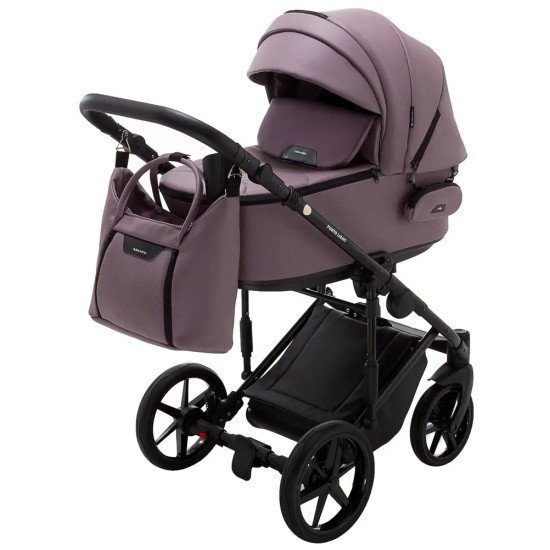 Коляска 2 в 1 Adamex Porto Light ECO шкіра 100% SA-24 бузковий