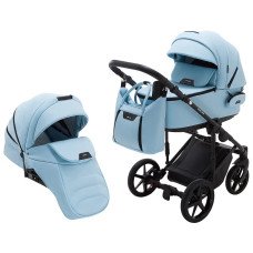 Коляска 2 в 1 Голубой Adamex Porto Light ECO SA-17