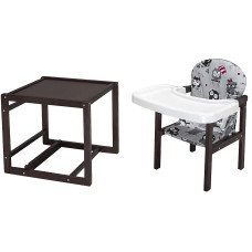 Стульчик-трансформер Babyroom Пони-220 тонированный серый (совы)