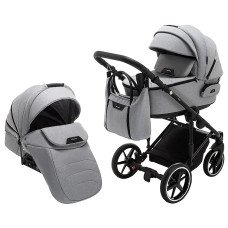 Коляска 2 в 1 Adamex Porto Light Lux TK-56 сірий