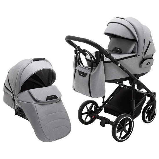 Коляска 2 в 1 Adamex Porto Light Lux TK-56 сірий