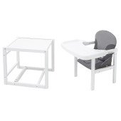 Стульчик-трансформер Babyroom Пони-240 белый серый / графит Стульчик-трансформер Babyroom Пони-240 белый серый / графит