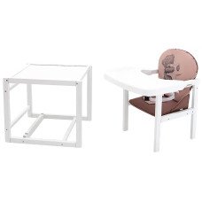 Стульчик-трансформер Babyroom Винни-240 белый капучино / шоколад (мишка и звезда)