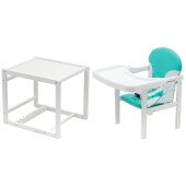 Стульчик-трансформер Babyroom Пони-240 белый бирюзовый / белый Стульчик-трансформер Babyroom Пони-240 белый бирюзовый / белый