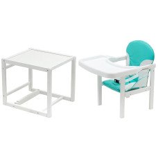 Стульчик-трансформер Babyroom Пони-240 белый бирюзовый / белый Стульчик-трансформер Babyroom Пони-240 белый бирюзовый / белый