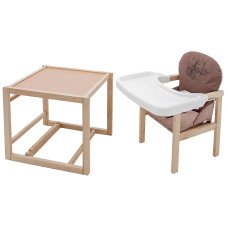 Стульчик-трансформер Babyroom Винни-230 eko шоколад / капучино (мишка с будильником)