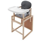 Стільчик-трансформер Babyroom Вінні-230 eko графіт / сірий (ведмедик з будильником)