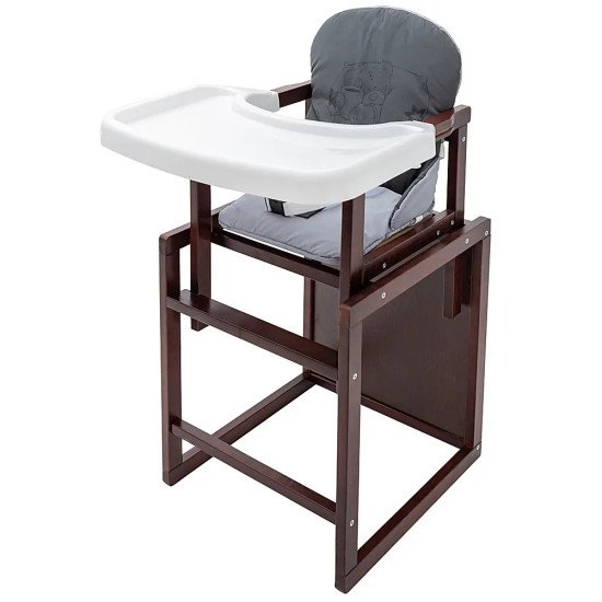 Стульчик-трансформер Babyroom Винни-220 тонированный графит / серый (мишка с чашкой) Стульчик-трансформер Babyroom Винни-220 тонированный графит / серый (мишка с чашкой)