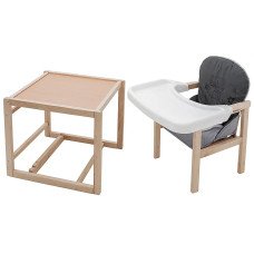 Стільчик-трансформер Babyroom Вінні-230 eko графіт / сірий (ведмедик з чашкою)