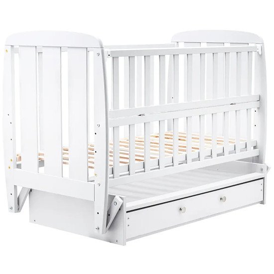 Ліжко Babyroom Кулька SH-03 маятник, ящик, відкидний бік бук білий