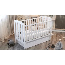 Кровать Babyroom Кулька SH-03 маятник, ящик, откидной бок бук белый