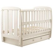 Кровать Babyroom Кулька SH-03 маятник, ящик, откидной бок бук слоновая кость