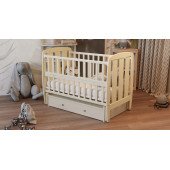 Кровать Babyroom Кулька SH-03 маятник, ящик, откидной бок бук слоновая кость